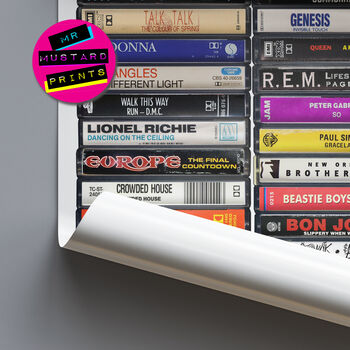 40th Birthday Gift Music From 1986 Personalised Print, 3 of 9