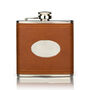 Leather Hip Flask Personalised – Brown, thumbnail 5 of 5