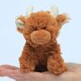 Personalised Double Sided Heart, Highland Cow, thumbnail 2 of 4