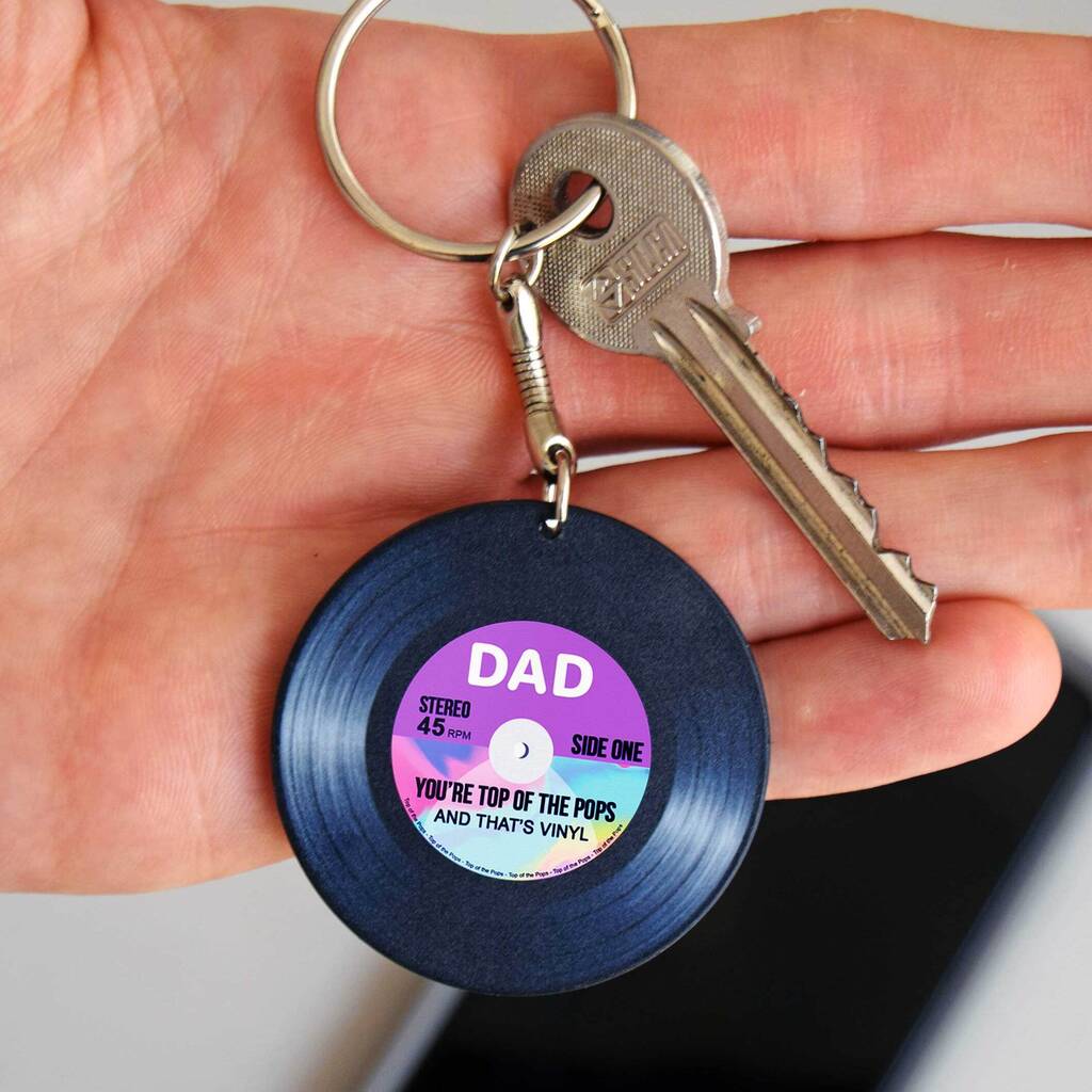 'Top Of The Pops' Vinyl Keyring Father's Day Gift, 1 of 2