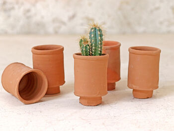 Terracotta Cylinder Plant Pot Set, 3 of 3