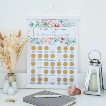 Wedding Planning Scratch Poster | Pink Roses, 2 of 6