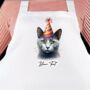 Personalised Gift Apron Cat Birthday Party Hat. 20 Different Breeds, thumbnail 11 of 12