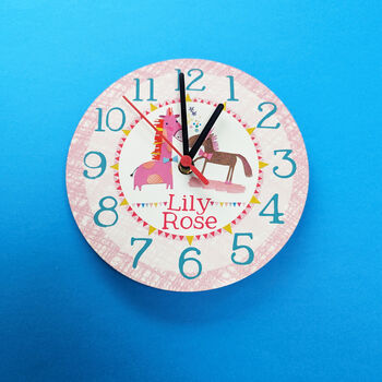 Personalised Wall Clock For New Baby, 7 of 7
