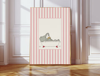 Babar The Elephant Set Of Two Nursery Art Prints, 3 of 3