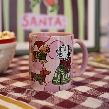 Christmas Dogs Mug – Cute Festive Dog Cup, 4 of 6