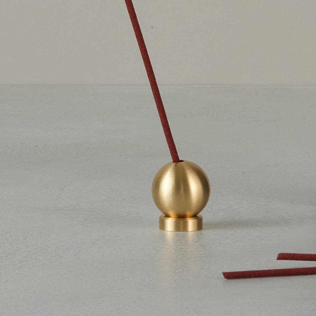 Zen Gold Ball Incense Holder, 1 of 3