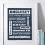 Personalised Anglesey Print, thumbnail 1 of 3