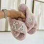 Personalised Womens Pearl Slippers With Initials, thumbnail 1 of 6
