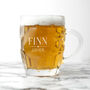 Personalised Wedding Dimpled Beer Glass, thumbnail 1 of 6