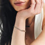 Personalised Sparkling Petite Cosmic Star Bar Bracelet In Silver, thumbnail 3 of 10