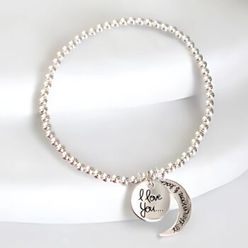 Sterling Silver I Love You To The Moon And Back Bracelet, 4 of 7