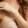 Deia Gold Plated Triple Kiss Bracelet, thumbnail 3 of 4