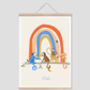 'Life Is Golden' Monkeys With Rainbow Art Print, thumbnail 1 of 4