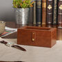 Personalised Tan Faux Leather Watch Box, thumbnail 5 of 5