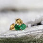 Emerald Stud Earrings, thumbnail 6 of 8