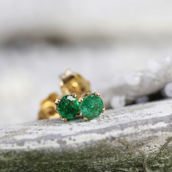 Emerald Stud Earrings, 6 of 8