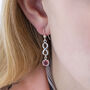 Sterling Silver Infinity Birthstone Earrings, thumbnail 8 of 12