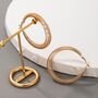 Gold Plated Tapered Spring Hoop Earrings, thumbnail 6 of 8