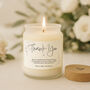 Personalised Thank You Wedding Gift Scented White Glass Jar Candle • Wedding Favour • Gift Box, thumbnail 1 of 2
