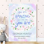 Personalised Amazing Floral Christening Print, thumbnail 1 of 12