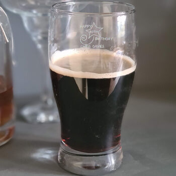 40th Birthday Shooting Star Pint Glass, 5 of 7