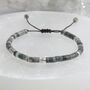 Gemstone Boho Beaded Adjustable Friendship Bracelet Silver Beads, thumbnail 8 of 10