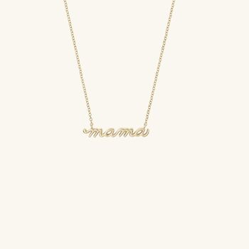 Mother’s Day Mama Necklace In 18k Gold Plated Solid Sterling Silver Keepsake Gift, 3 of 3