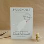 Passport Map Wedding Invitation, thumbnail 2 of 3