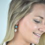 Labradorite Earrings Gold Plated, thumbnail 4 of 5