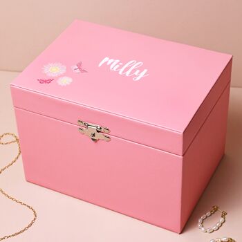 Personalised Name Butterfly Musical Jewellery Box, 7 of 10