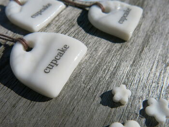 Set Of Three Porcelain 'Cupcake' Tags, 2 of 2