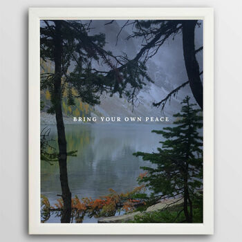 Personalised Quote Print On Peaceful Lake Background, 3 of 4