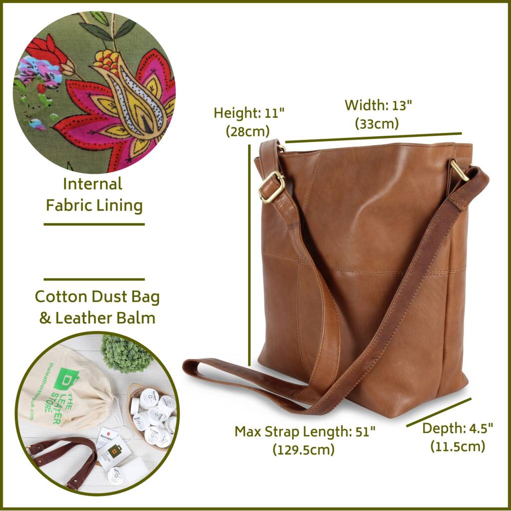 Leather Messenger Cross Body Bag By The Leather Store