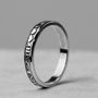 Slender Personalised Silver Promise Ring, thumbnail 6 of 7