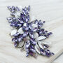 Lilac Crystal And Silver Leaf Headpiece, thumbnail 4 of 5