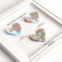 Wooden Anniversary Gift 3D Heart Map Locations Print In Solid Wooden Frame, thumbnail 1 of 12
