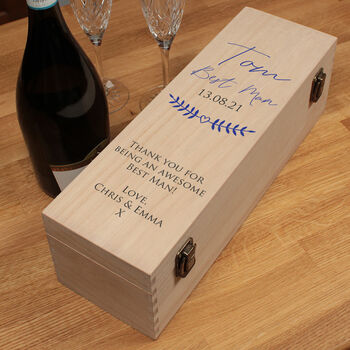 Personalised Bridal Party Thank You Hinged Bottle Box, 2 of 4