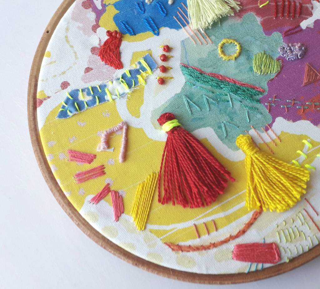 Original Hand Stitched Wall Art By The Accidental Stitcher