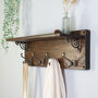 Reclaimed Wood Victorian Coat Hook Shelf, thumbnail 1 of 6