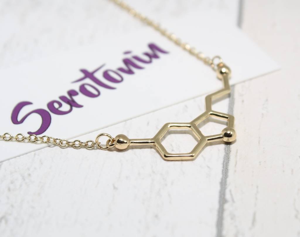 Amazon.com: Happiness Serotonin Molecule Necklace With Gems For Women,  Ideal Necklaces For Teacher, Professor, Chemistry Grad, And Science Jewelry  Lovers (White) : Clothing, Shoes & Jewelry