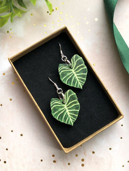 Plant Leaf Silver Plated Earrings Letterbox Gift Set, 4 of 12