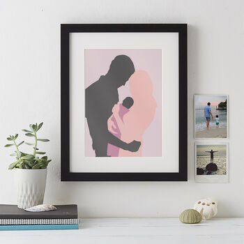 Daddy And Me Modern Silhouette Print, 7 of 10