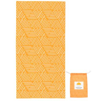 Orange Quick Dry Beach Towel 100% Recycled Swimming, 2 of 12