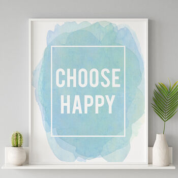 Choose Happy Inspirational Quote Print, 4 of 7