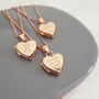 Rose Gold Handwriting Heart Locket Necklace, thumbnail 1 of 7