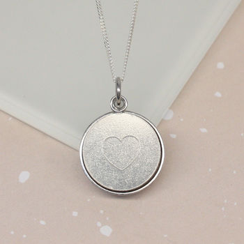 Personalised Heart Secret Message Disc Necklace, 2 of 2