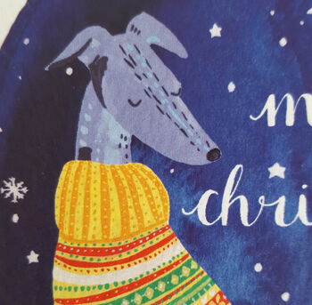 Sighthound Jumper Charity Christmas Card, 4 of 8
