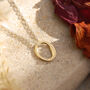 Organic Personalised Initial Hoop Necklace In Silver Or Gold, thumbnail 1 of 8