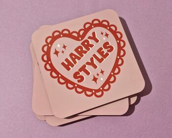 Harry Styles Heart Coaster, 3 of 5